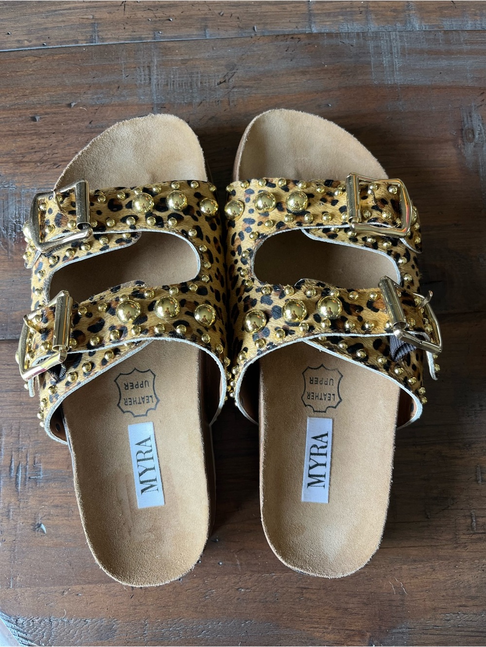 Myra Bag Ladies Cheetah Print Crum Slide Sandals - Picture 14 of 14